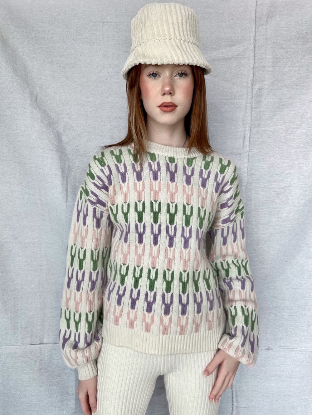 Sashū The Label Candy Crush 100% Wool Sweater Colorful Knit Cozy Sustainable